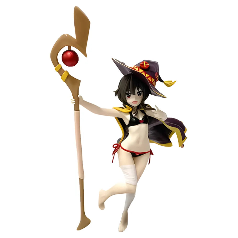Megumin Great Mage Swimsuit Figure Model Ornament - Beautiful Girl Prize Collectible from 'God's Blessing on This Wonderfu