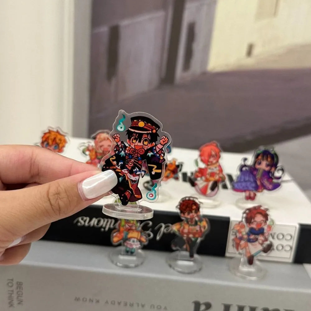 Toilet-bound Hanako-kun Acrylic Stand Figure Minamoto Kou Hanako Anime Peripherals Cute 5CM Mini Desktop Ornament A Set 9 Pieces