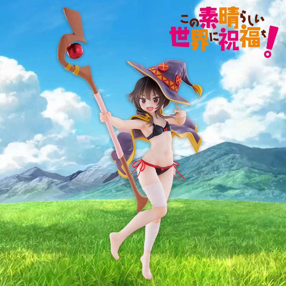 24cm Anime Figure God's Blessing On This Wonderful World Megumin Swimsuit PVC Action Figure Model Toyste Figurine For Girl Gifts