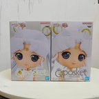 Original Bandai Sailor Moon Figure Q Posket Tsukino Usagi Cosmos Princess Ver Collection Customization Model Action Figurine