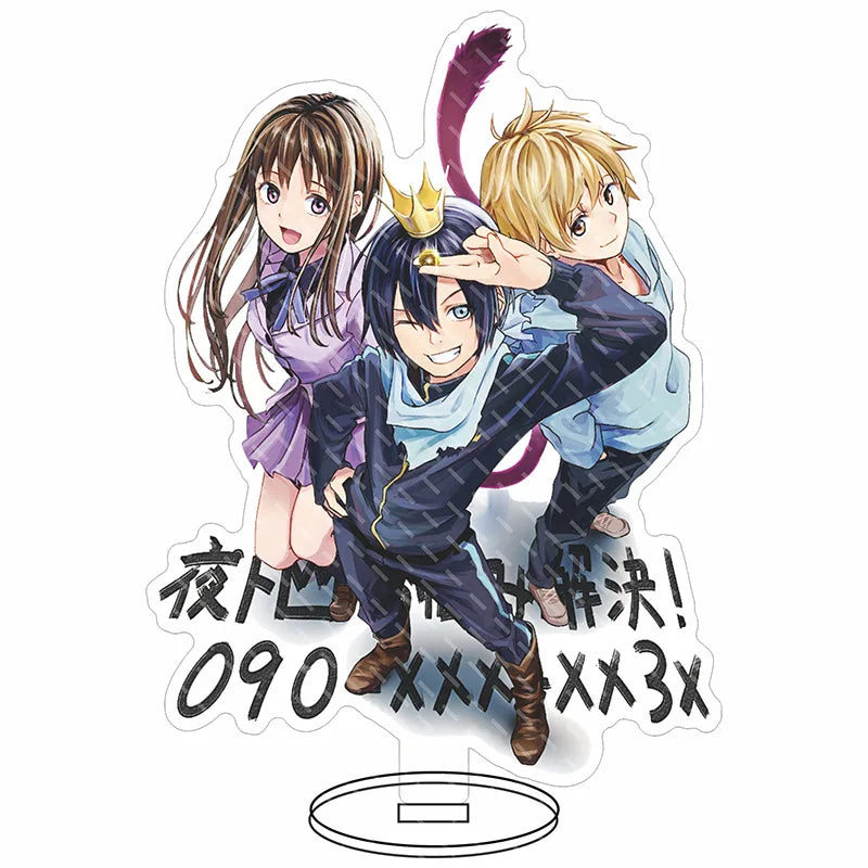 Anime Noragami Cartoon Figure Acrylic Stands YATO Yukine Iki Hiyori Figure Standing Sign Desktop Model Decor Xmas Gift
