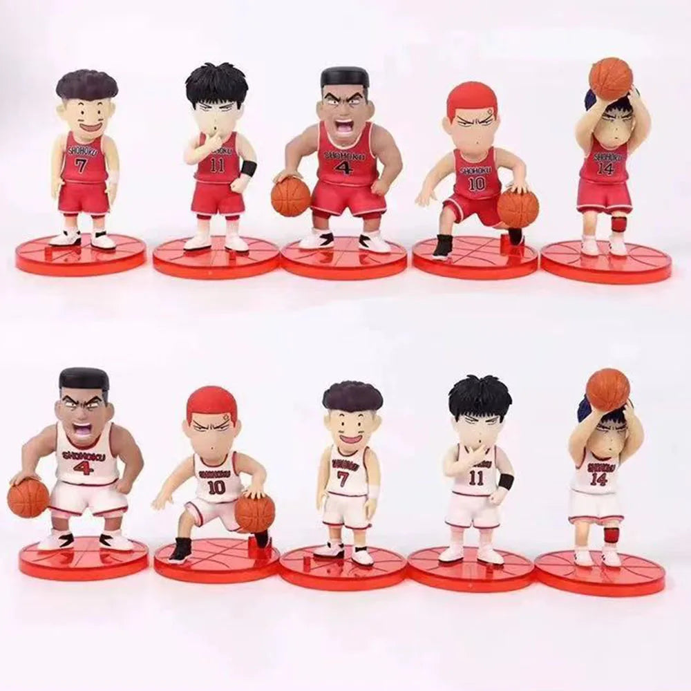 6CM Anime Slam Dunk Sakuragi Hanamichi SHOHOKU Basketball Team Figure Animation Model Toys Gifts Collection Ornaments PVC Suit