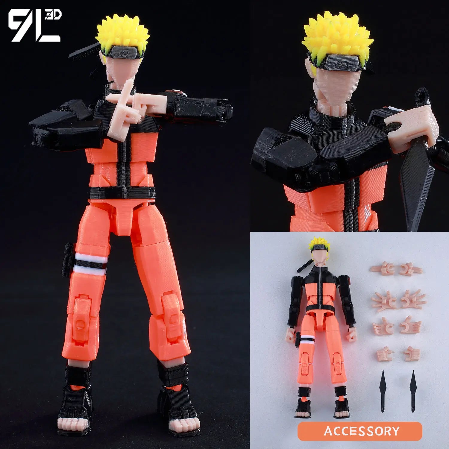 9L3D Printed Jujutsu Kaisen Mahoraga Figure Dummy13 Lucky13 Multi-Jointed Poseable Anime Model Collectible Toy Gift