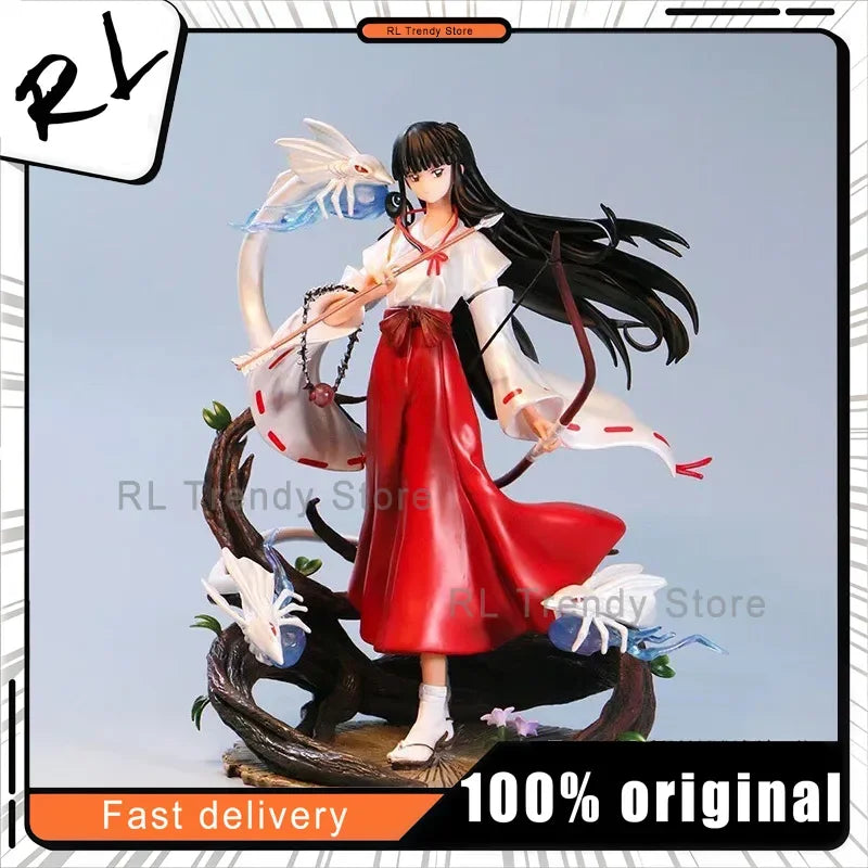 Inuyasha Kikyo Phoenix Ver. Anime Action Figure - Collectible Standing Pose Scene Desktop Decoration Gift for Anime Fans