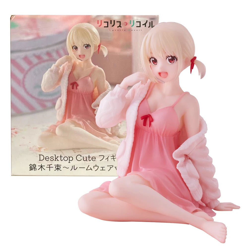 13CM Anime Lycoris Recoil Nishikigi Chisato Figure Homewear Model Toy Gift Collection Action Figure Doll PVC