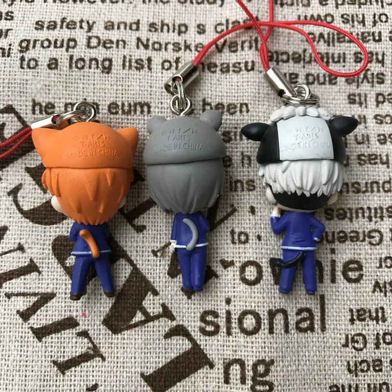 Fruits Baskets Tohru Honda Sohma Kyo Sohma Yuki Gacha Action Figure Model Toy Cartoon Anime Keychain Pendant Children's Gifts