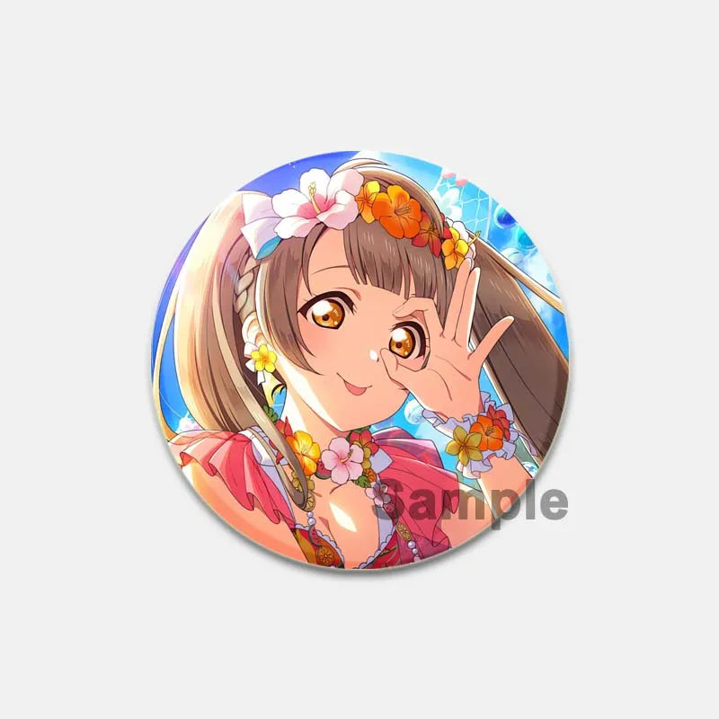 Anime Love Live! Brooch for Backpack Cartoon Figure Honoka Kousaka/Maki Nishikino Lapel Pins Badge Accessorie Clothes Decoration