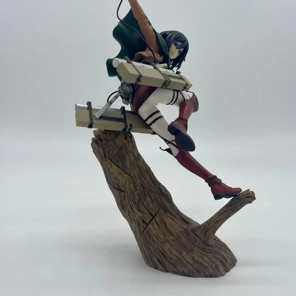 29cm 11.4 inch Anime Mikasa Ackerman Figures Pvc Statue Desktop Ornamen Collection Statue Model Decoration Room Desk Toys Childr