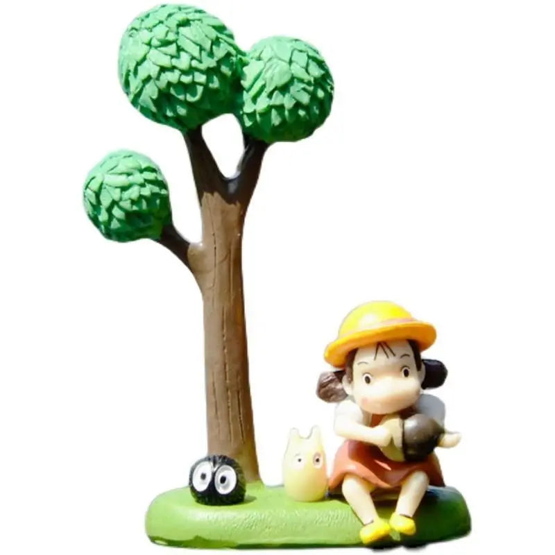 New Japanese My Neighbor Totoro Series Spirited Away Doll Hand Made Doll Pvc Car Interior Desktop Gift Micro Landscape Ornaments