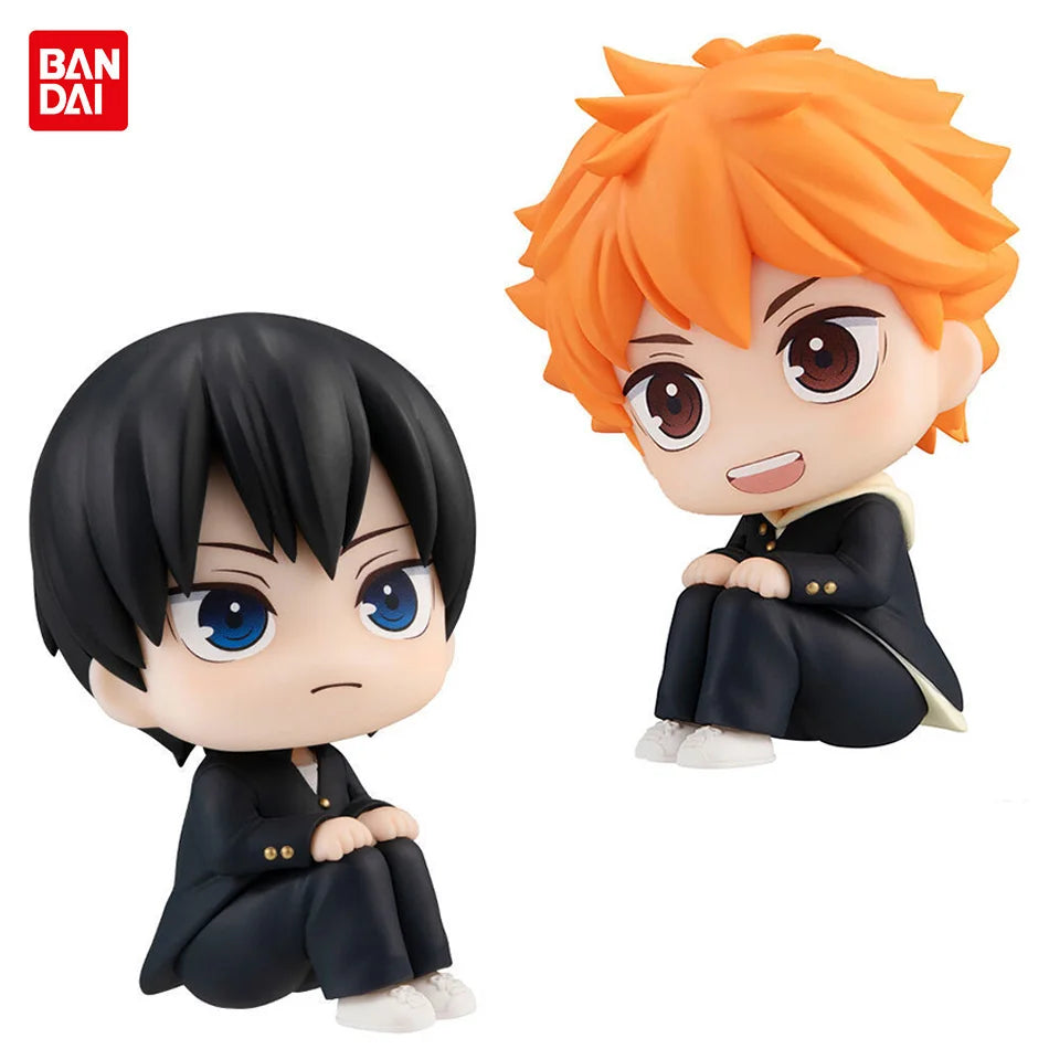 10cm Anime Haikyuu Figure Hinata Shoyo Tobio Kageyama 2pcs Set Action Figural Doll Toy Car Kawaii Decoration PVC Model Kids Gift