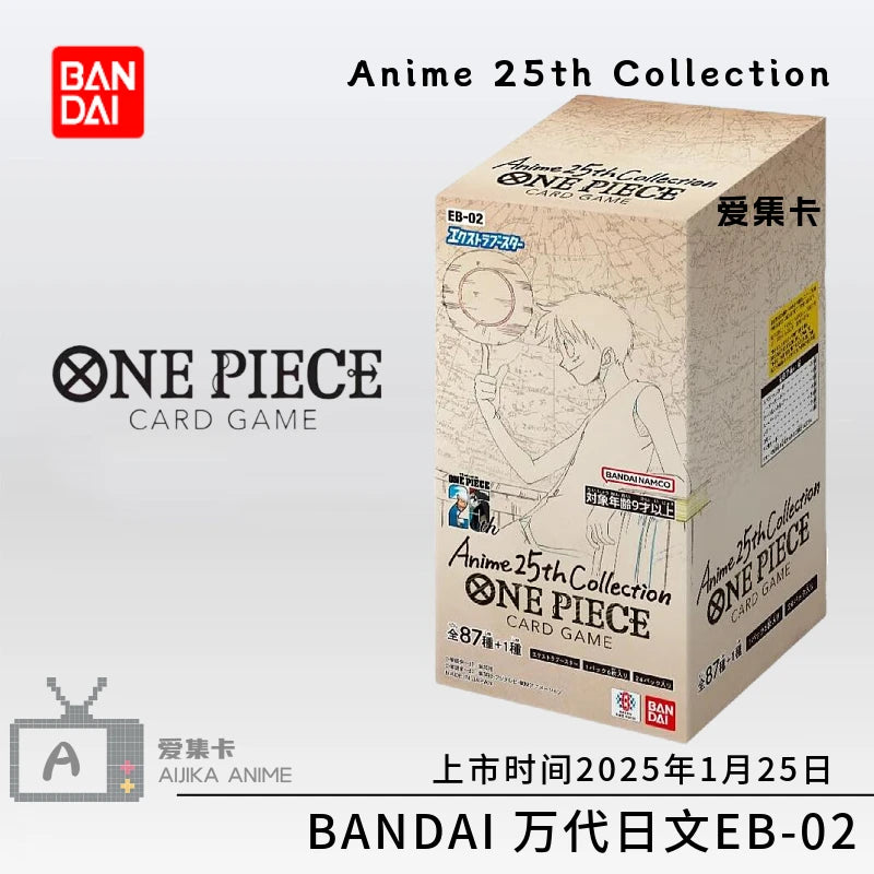 In Stock Bandai Original One Piece Anime Card OPCG OP01-OP13 EB02 EB03 Full Set Box Anime Manga TCG Cards for Collectors Gifts