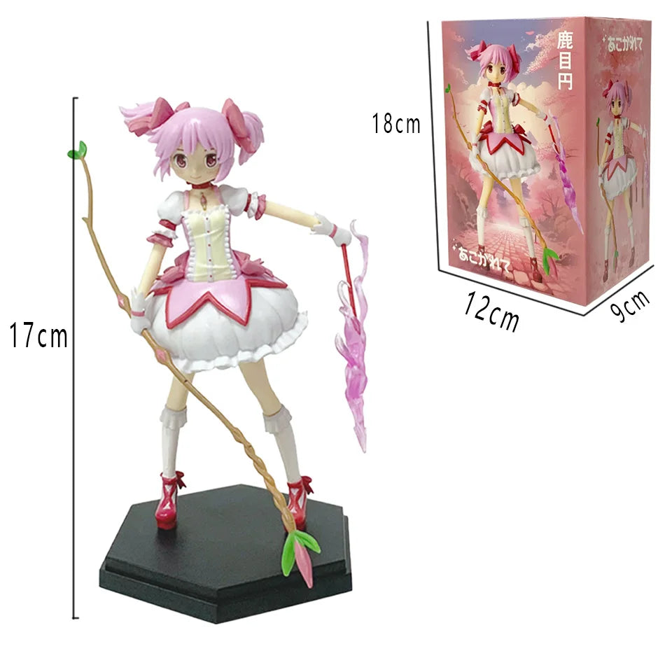 17cm Puella Magi Madoka Magica Aniem Figure Kaname Madoka Action Figure Magic Girl Model Decor Statue Dolls Toys Christmas Gift