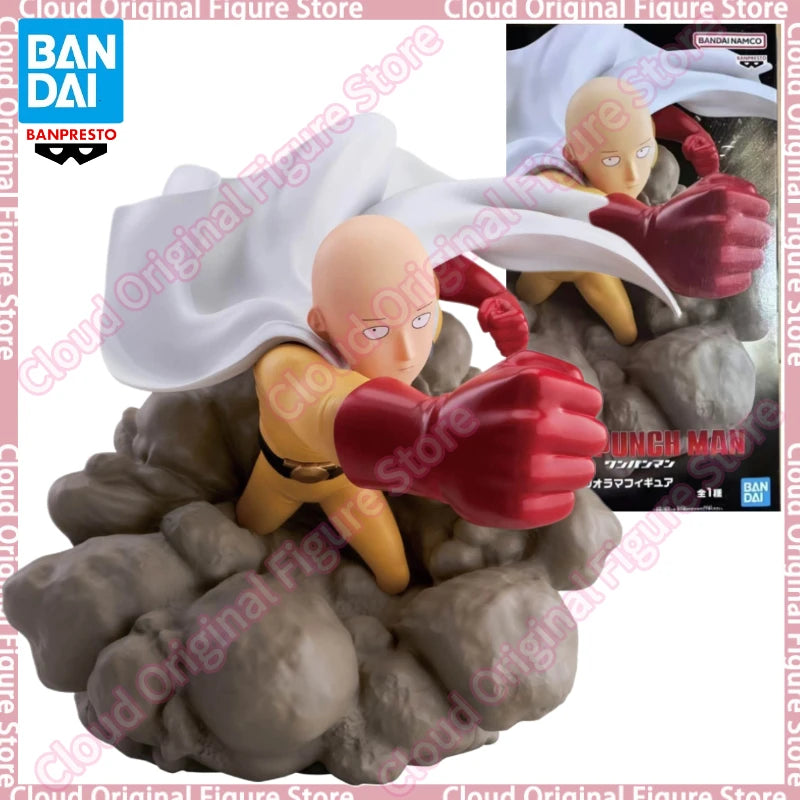 In Stock 100% Original Bandai Banpresto ONE PUNCH-MAN Saitama Anime Figures Collectible Model Toys Hobby