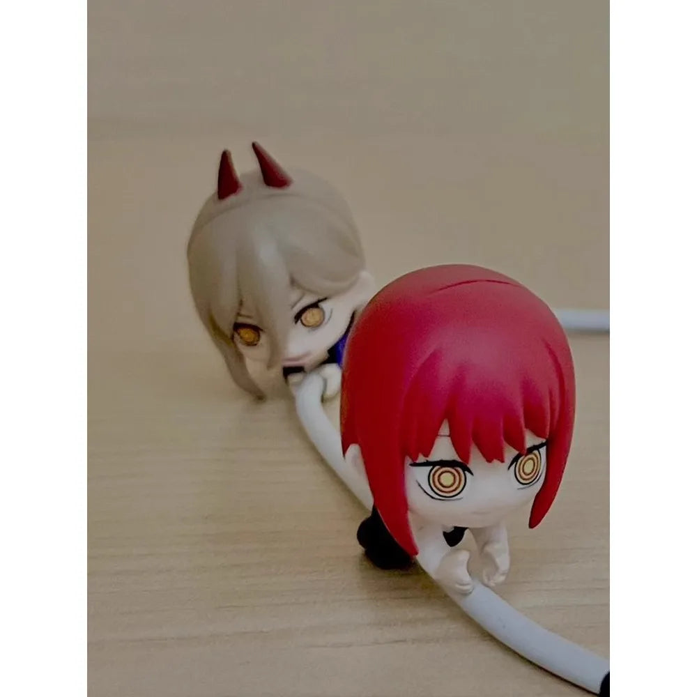 Chainsaw Man Figurines Pochita Denji Makima Power Model Action Anime Figure Cartoon Hug the data cable Ornaments Statues Gift