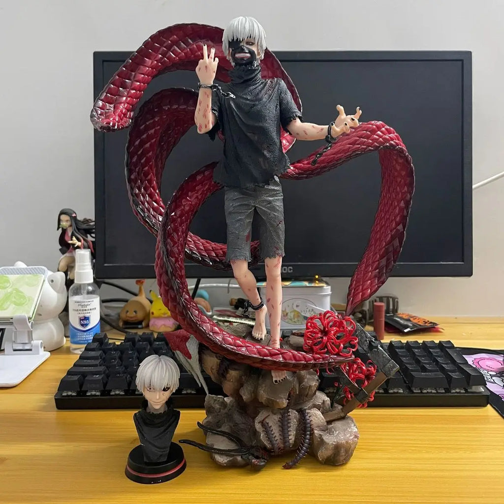 Tokyo Ghoul Anime Figures Kaneki Ken Figure Pvc Gk Statue Model Changeable Ornament Rooms Desk Decoration Collection Toys Gifts
