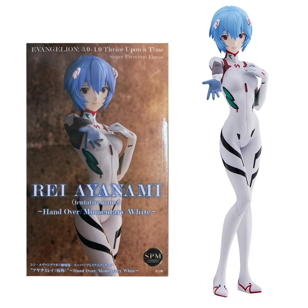 Anime NEON GENESIS EVANGELION Ayanami Rei Theatrical Version White Battle Suit Short Hair Reaching Out Model Toy Action Figure