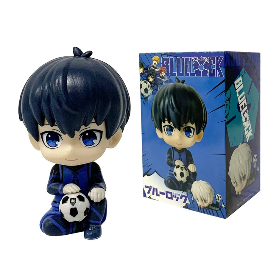 9cm Blue Lock Anime Figure Q Version Nagi Seishirou Action Figure Kawaii Isagi Yoichi Figurine PVC Collection Model Doll Toys