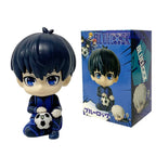 9cm Blue Lock Anime Figure Q Version Nagi Seishirou Action Figure Kawaii Isagi Yoichi Figurine PVC Collection Model Doll Toys
