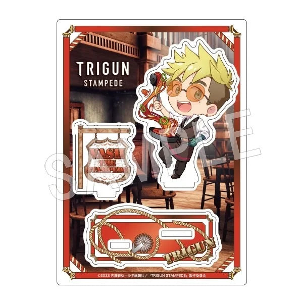 Anime Trigun Stampede Plate Desk Decor Nicholas D. Wolfwood Collection Ornament Vash The Stampede Acrylic Standing Model Gifts