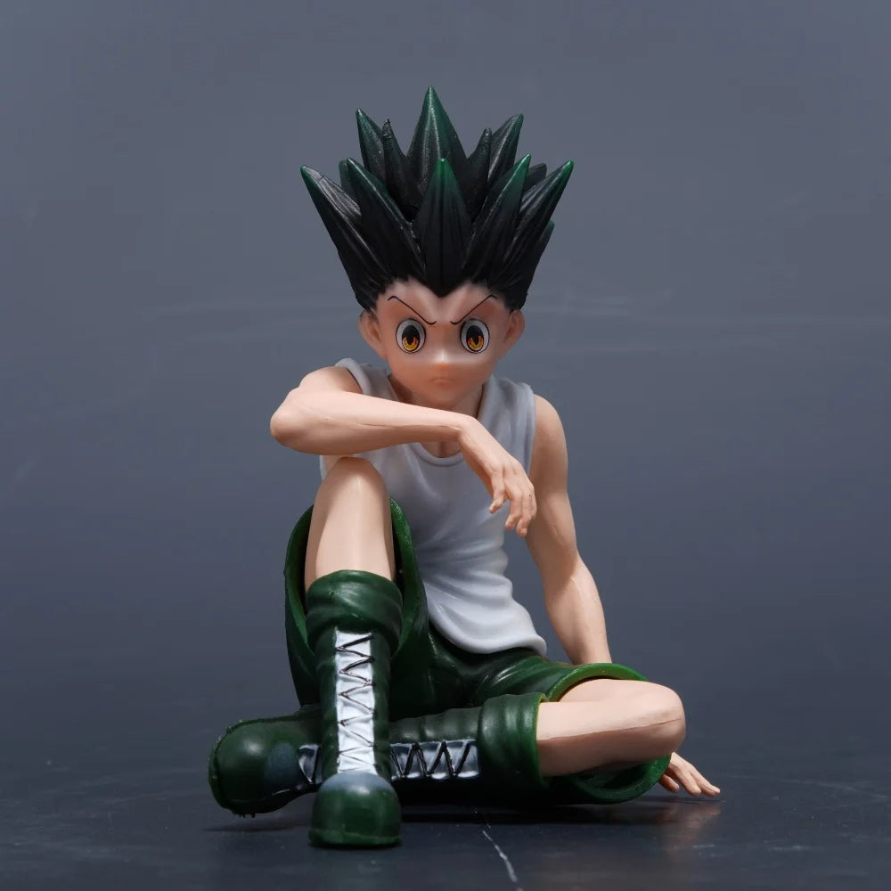 11cm/4.33in Anime Hunter Hunter Figure Gon Freecss Killua Zoldyck Action Figures Pvc Statue Collection Model Toys Gifts