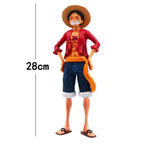 28cm One Piece Anime Figure Confident Smiley Luffy Three Form Face Changing Action Figurine Doll PVC Model Toys Collection Gifts