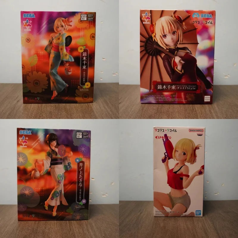 In Stock Lycoris Recoil Chisato Nishikigi Outfit Travel Water Gun Shape Collectible Anime Action Figures Desktop Model Toys Gift