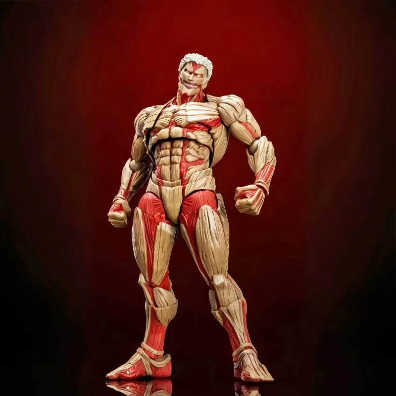 16cm Kaiyodo Armored Titan Movable Model Toys Revoltech Amazing Yamaguchi Yoroi No Kyojin Attack On Titan Anime Figures Toy Gift