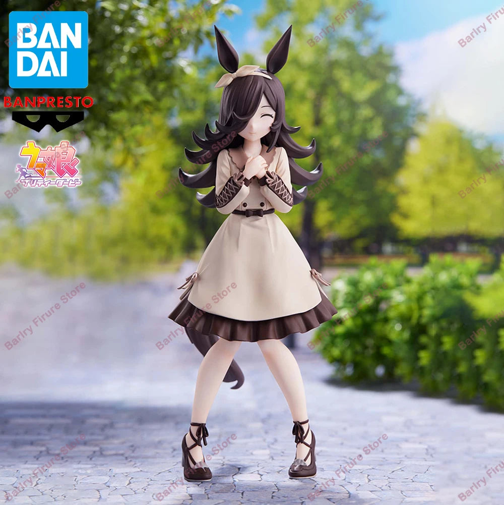 Original Genuine BANDAI BANPRESTO Uma Musume Pretty Derby Rice Shower Plain Clothes ver Anime Figure Boxed Premium Model Toys