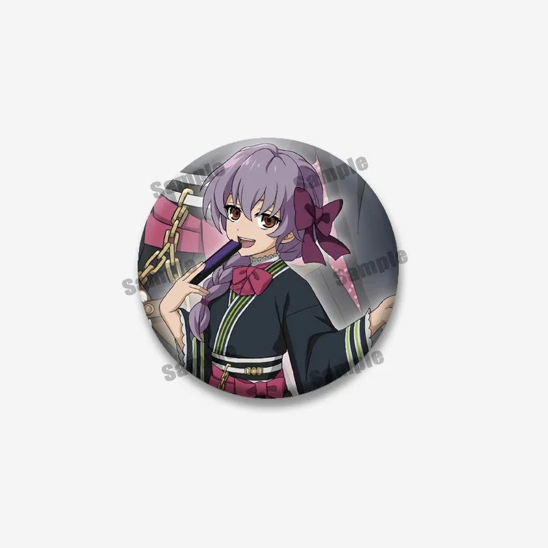 Anime Seraph of The End Characters Lapel Pins Custom Cute Brooch Cartoon Cosplay Badges Backpack Hat Accessories Kids Toys Gifts