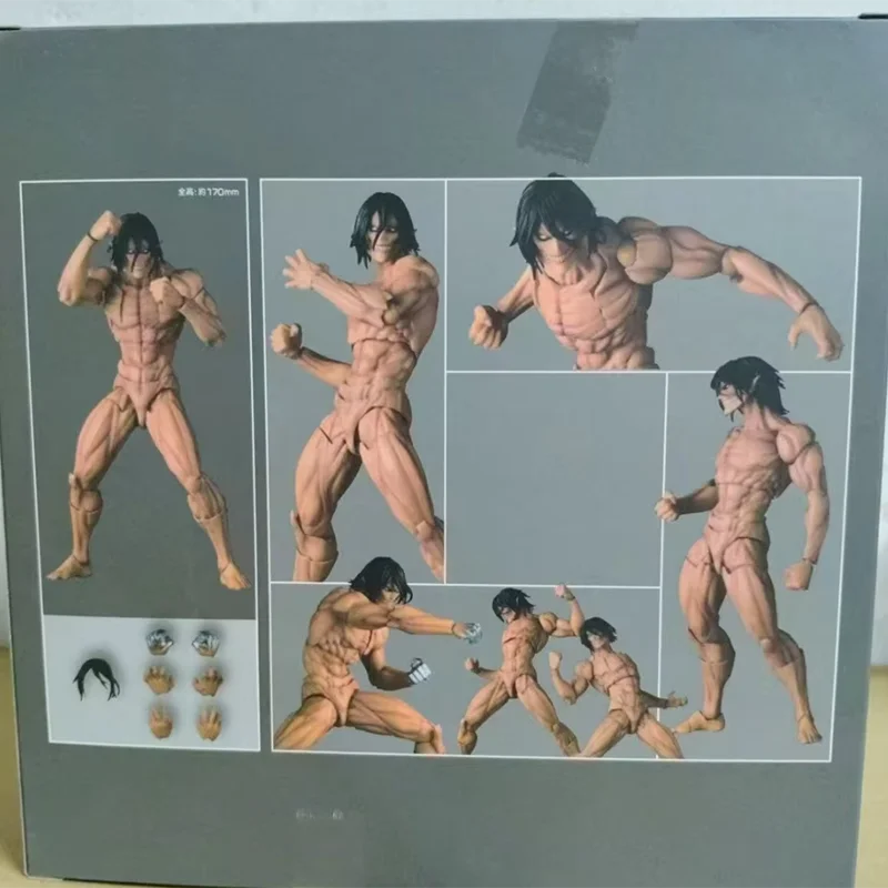 NEW Ko Attack On Titan Eren Jaeger Action Figure Kaiyodo Revoltech Amazing Yamaguchi Series Figurine Collection Birthday Gift