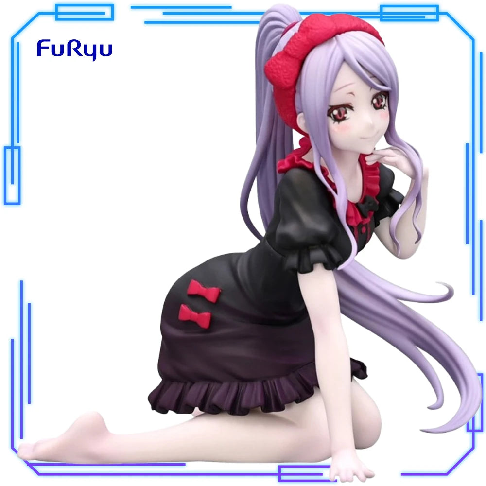 In Stock FuRyu Original Genuine Anime Overlord Shalltear Bloodfallen Chartier Loungewear 9cm Model Toys Noodle Stopper Figure