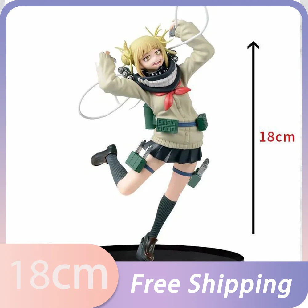 My Hero Academia Anime Character Peripheral Himiko Toga Cute Uniform Battle Version Figure Desktop Ornaments Model Toy Gift