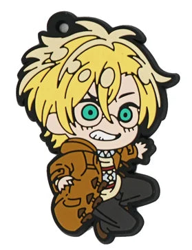 BANANA FISH Anime  Ash Lynx Lee Yut Lung Rubber Keychain Ornament Toys Collection Gift