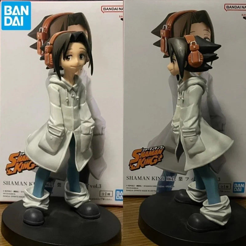 New Original Bandai Anime BP Figure Shaman King 14cm Yoh Asakura Vol.3 Action Figure Collectible Model Toys For Kids Xmas Gifts