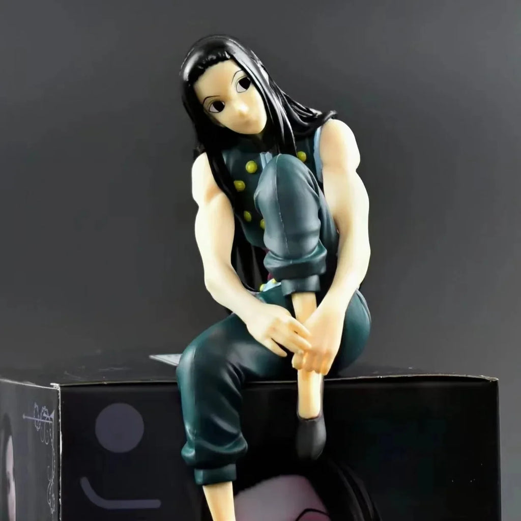 15CM Anime HUNTER×HUNTER Illumi Zoldyck Instant Noodle Press Sitting Model Toy Gift Collection Action Figure PVC Boxed
