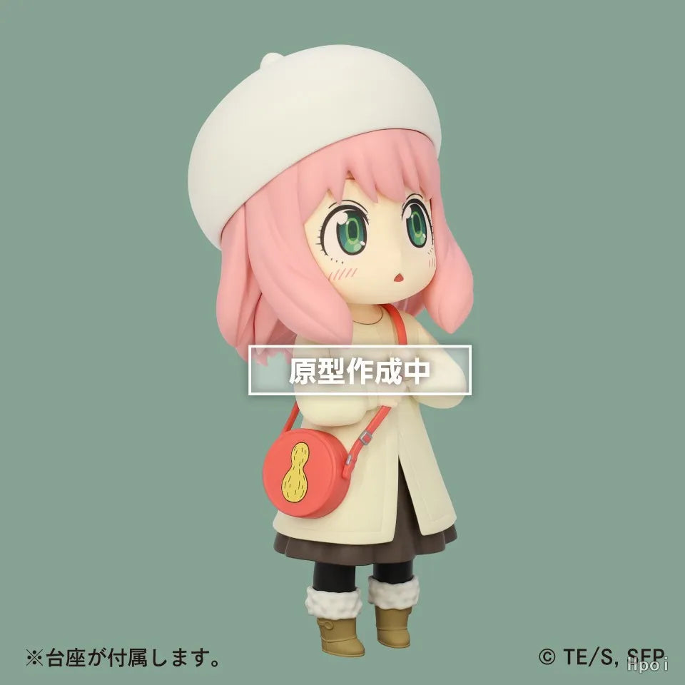 15CM Anime SPY Family Anya Forger Figure 4 Winter Clothing Hat Dress Up Cute Standing Model Toy Gift Collection Action Figure