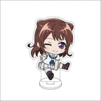 10CM Anime BanG Dream! Nendoroid Figure Stand Model Tsukushi Futaba/Nanami Hiromachi/Mashiro Kurata Cute Desk Decor Standing Sign Gifts