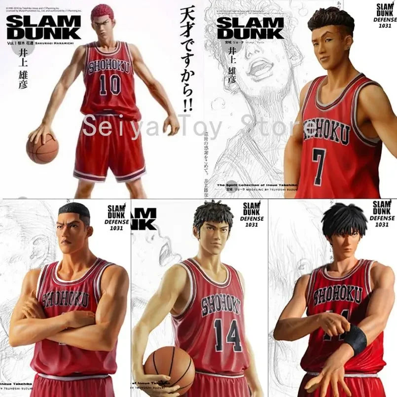 25 CM Anime SLAM DUNK Sakuragi Hanamichi PVC Action Figures Rukawa Kaede Akagi Takenori Mitsui Hisashi Collection Model Toys