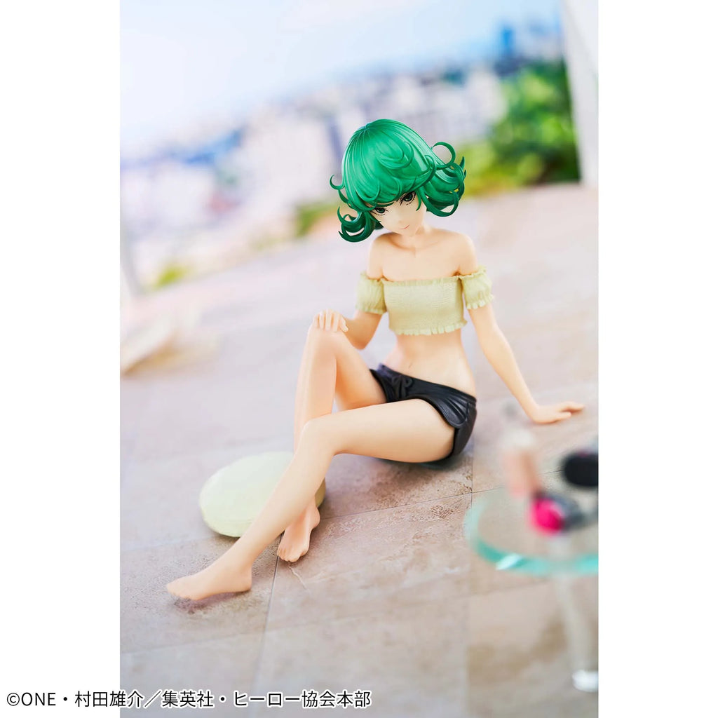 Bandai ONE PUNCH MAN Tornado of Terror Tatsumaki Action Figures Model Relax Time BANPRESTO Amusement Figures Original