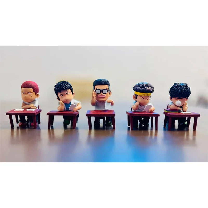 Anime Slam Dunk Toys Sakuragi Hanamichi Cute Figure Boys Collectible Model Car Ornament Boyfriend Christmas Gift 5Pcs Set