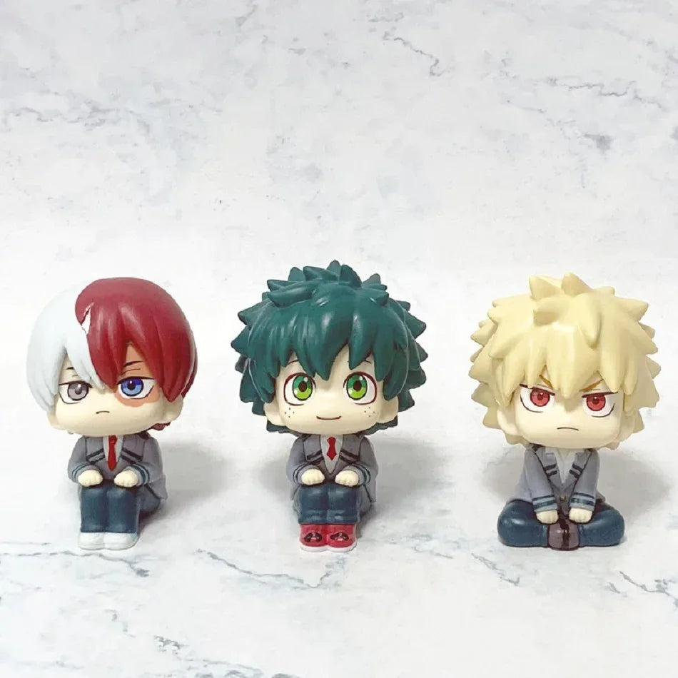 10cm Boku no Hero Academia Anime Figure Midoriya Izuku Action Figure Bakugo Katsuki/Todoroki Shoto Figurine PVC Collection Toys