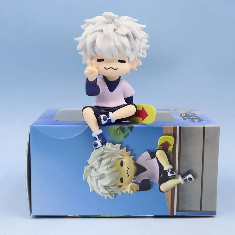 10CM Anime Hunter × Hunter Killua Zoldyck Figure Noodle Stopper Model Toy Doll Aciton Figure PVC Desktop Ornament Gift
