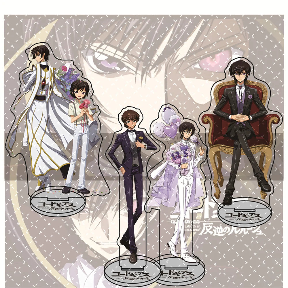 Code Geass: Lelouch of the Rebellion Acrylic Stand 15cm - Assorted Lelouch & Suzaku Stylish Outfits Anime Collectible Desktop
