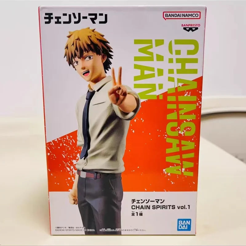 In Stock Genuine BANDAI Chainsaw Man Power Hayakawa Aki Makima Denji Anime Figure Model Desktop Ornament Toy Gift