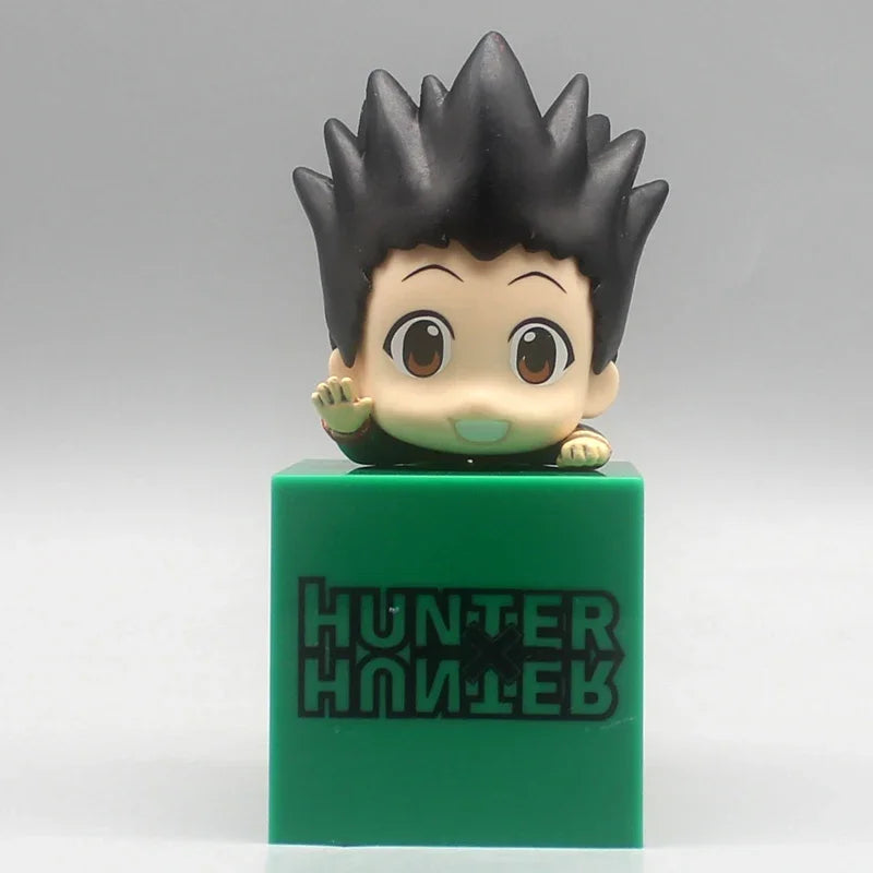 10cm cute GON FREECSS dolls hunter×hunter Killua Figures Q-version hisoka figurine Kurapika Toys Anime PVC desk ornaments Gifts