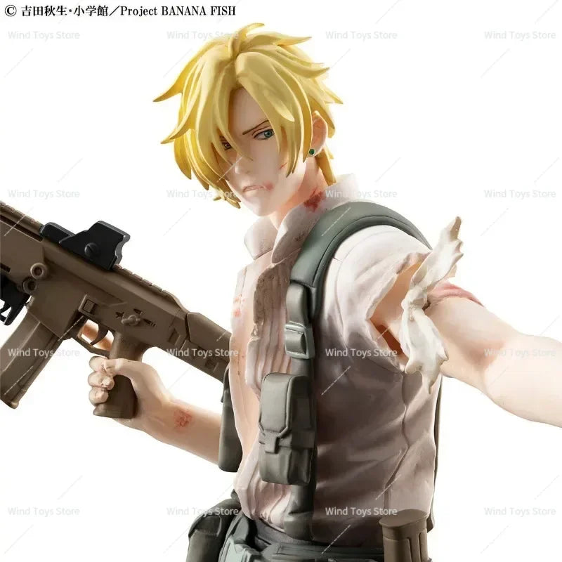 23.5 Cm MH Mega House Banana Fish Ash Lynx PVC Action Figures Collectable Model Toy Birthday Gift