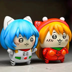 Evangelion Ayanami Rei Asuka Action Figures Usagi Hachiware Anime Model Figures Cartoon Creative Desktop Ornaments Toys Gift