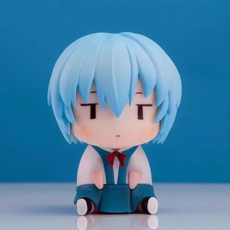 Evangelion Ayanami Rei Asuka Action Figures Anime PVC Mode Figures Sitting Desktop Ornament Collection Kids Toys Gift