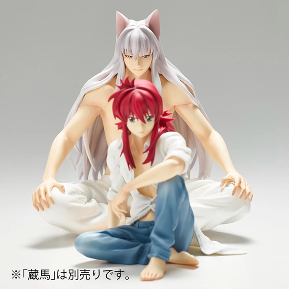10CM Anime Yu Yu Hakusho Youko Kurama Figure Kurama Sitting posture Noodle Stopper Figure Model Toy Doll Aciton Figure