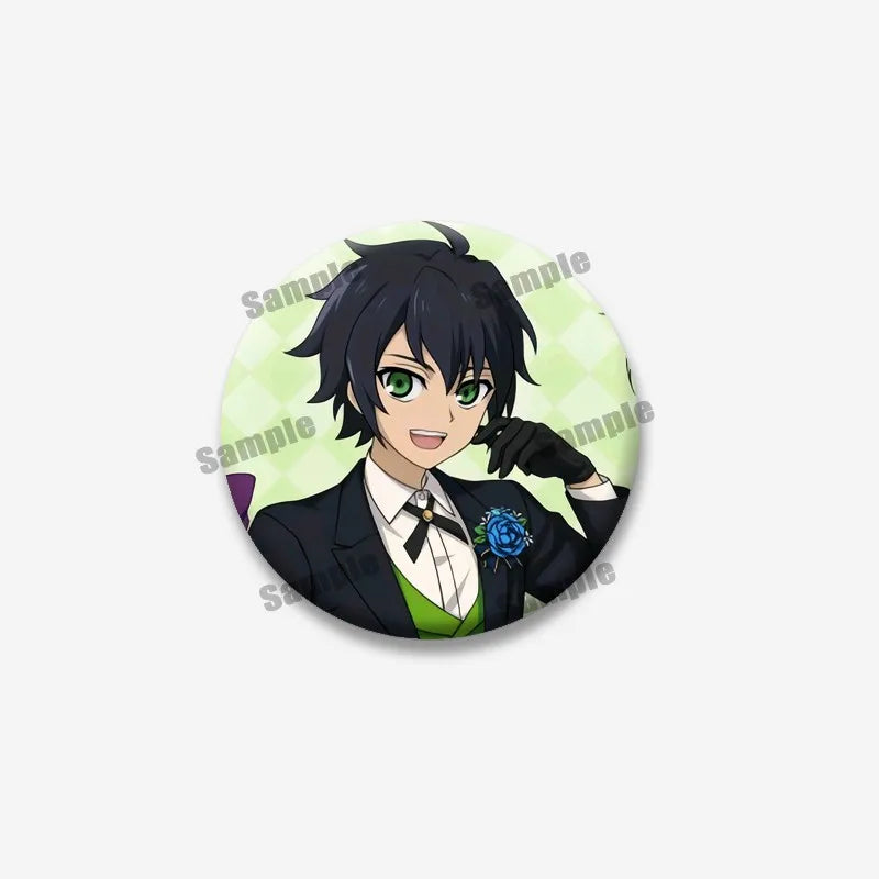Anime Seraph of The End Characters Lapel Pins Custom Cute Brooch Cartoon Cosplay Badges Backpack Hat Accessories Kids Toys Gifts